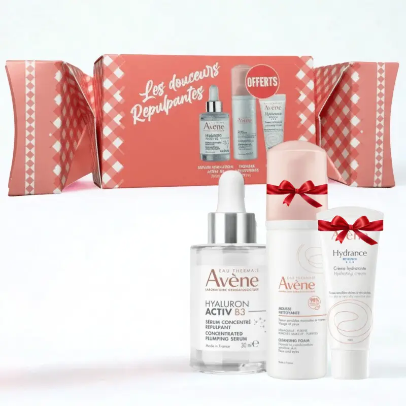 AVENE LES DOUCEURS REPULPANTES SERUM HYALURON ACTIV B3 30ML+MOUSSE NETTOYANTE 50ML (OFFERT)+HYDRANCE RICHE 15ML(OFFERT)