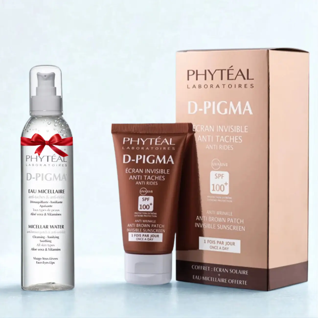 PHYTEAL DPIGMA ECRAN INVISIBLE SPF100+EAU MICELLAIRE A L'ALOE VERA 150ML (OFFERTE)