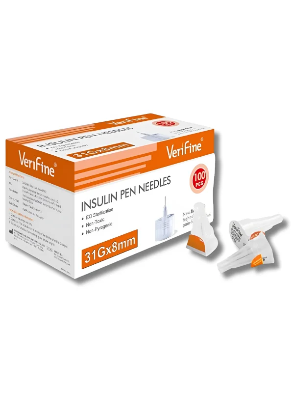 VERIFINE AIGUILLES STYLOS INSULINE 31G*8MM BT/100