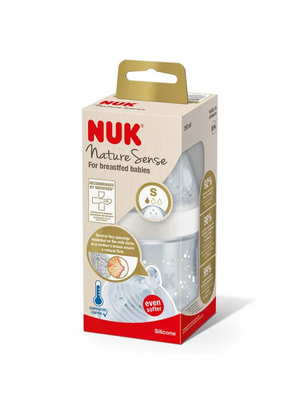 NUK BIB EN VERRE NATURE SENSE 120ML 0-6M 11028