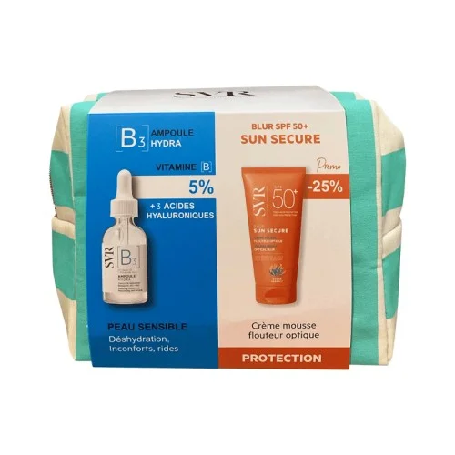 SVR TROUSSE AMPOULE HYDRA B 30ML PEAUX SENSIBLES 30ML+SVR SUN SECURE BLUR SPF50+ 50ML (-25%)